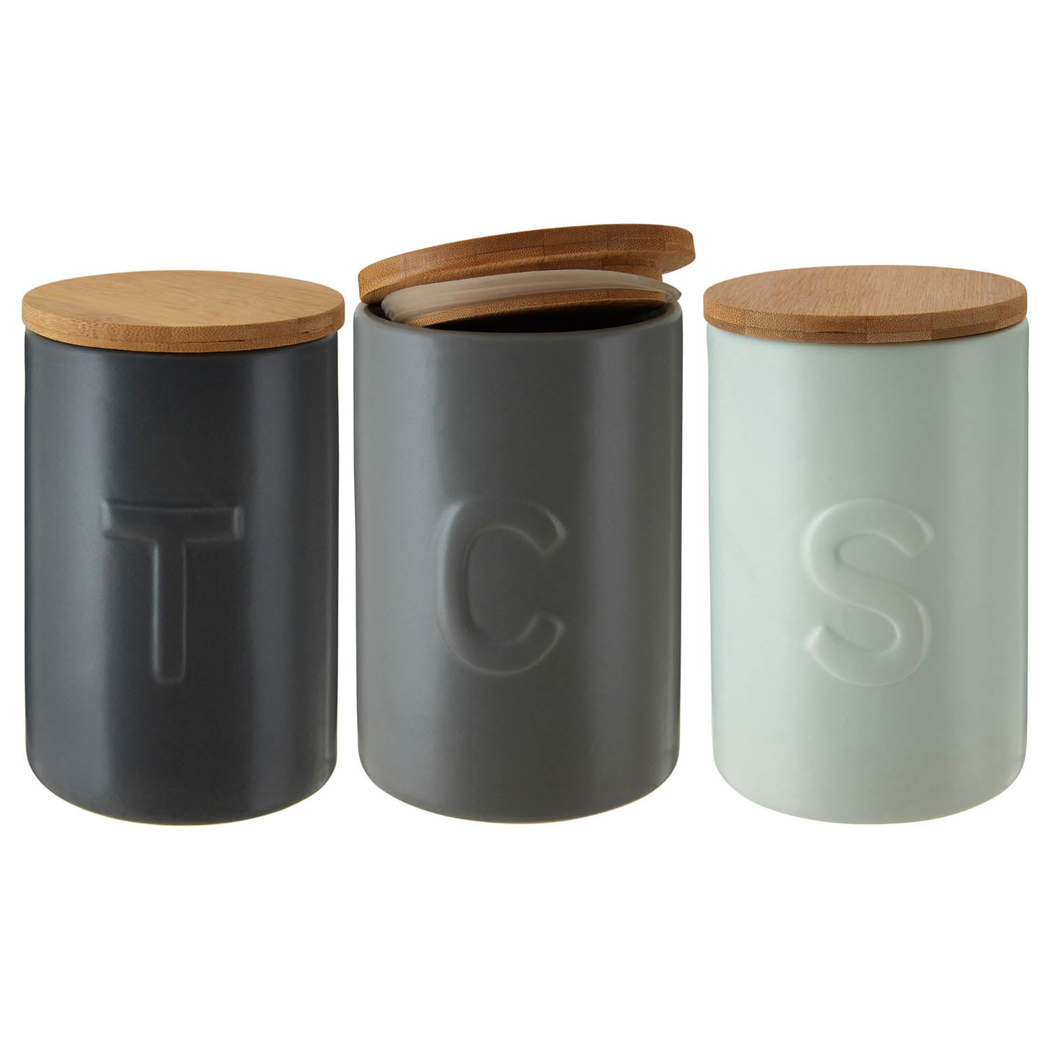 Set of 3 Fenwick  Tea Cofee & Sugar Canister