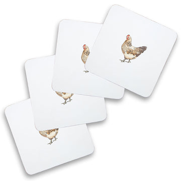 4pcs Mrs Henderson Coasters 4pcs Placemats