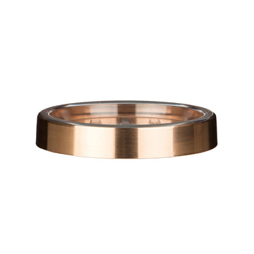 2-Piece Set Shine Rose Gold Plastic Soap Dish & Toilet Brush