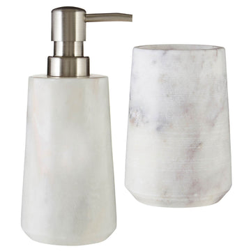 Set Of 2 Bathroom Liquid Dispenser Tumbler