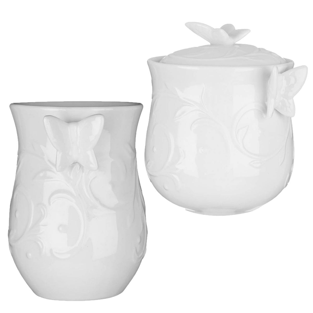 Set Of 2 Edelle Porcelain Tumbler Organisers