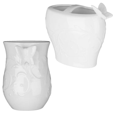 Set Of 2 Edelle Porcelain Tumbler Organisers