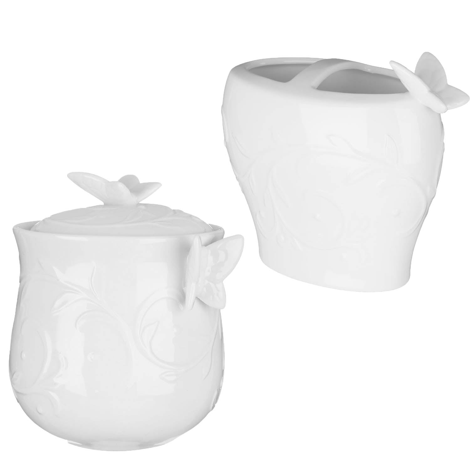 Set Of 2 Edelle Porcelain Tumbler Organisers