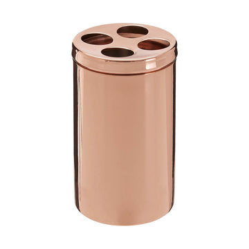 Set Of 3 Clara Rose Gold Toothbrush Holder Tumbler & Soap Dish
