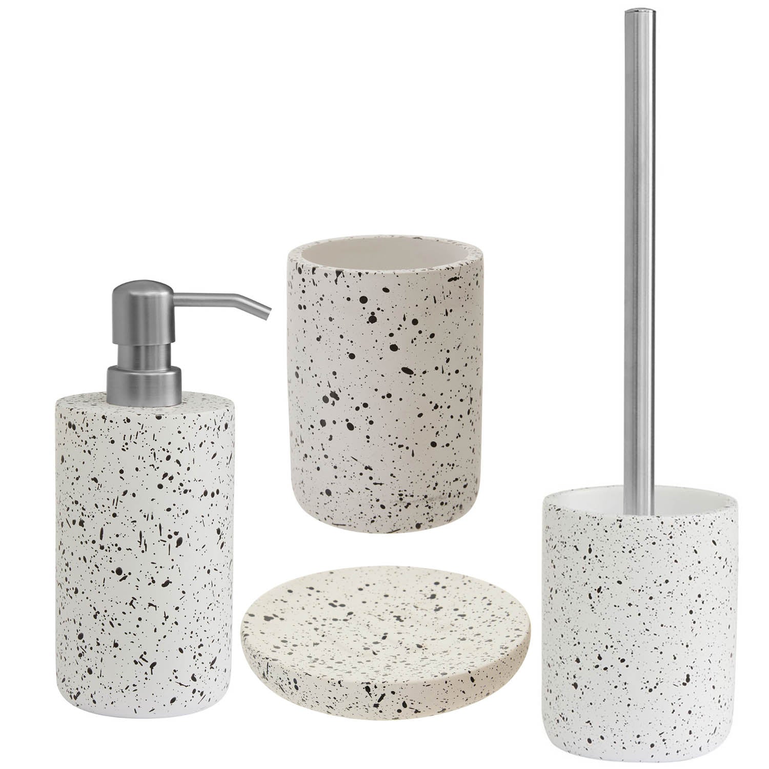 4pcs Gozo Concrete Holder Bathroom Accessory