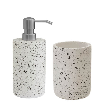 2pcs Bathroom Set Gozo Concrete Dispenser