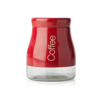 5Pcs Red Coffee Tea Sugar Canisters & Salt Pepper Shaker