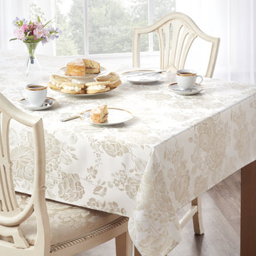 Floral Jacquard Round Dining Table Cloth 70