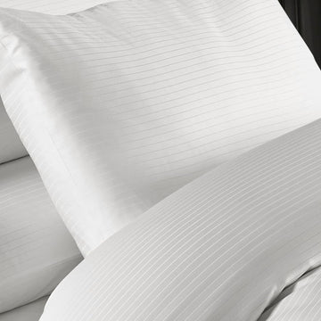 1000 Thread Count Duvet Cover Set Cotton Rich, Double, White