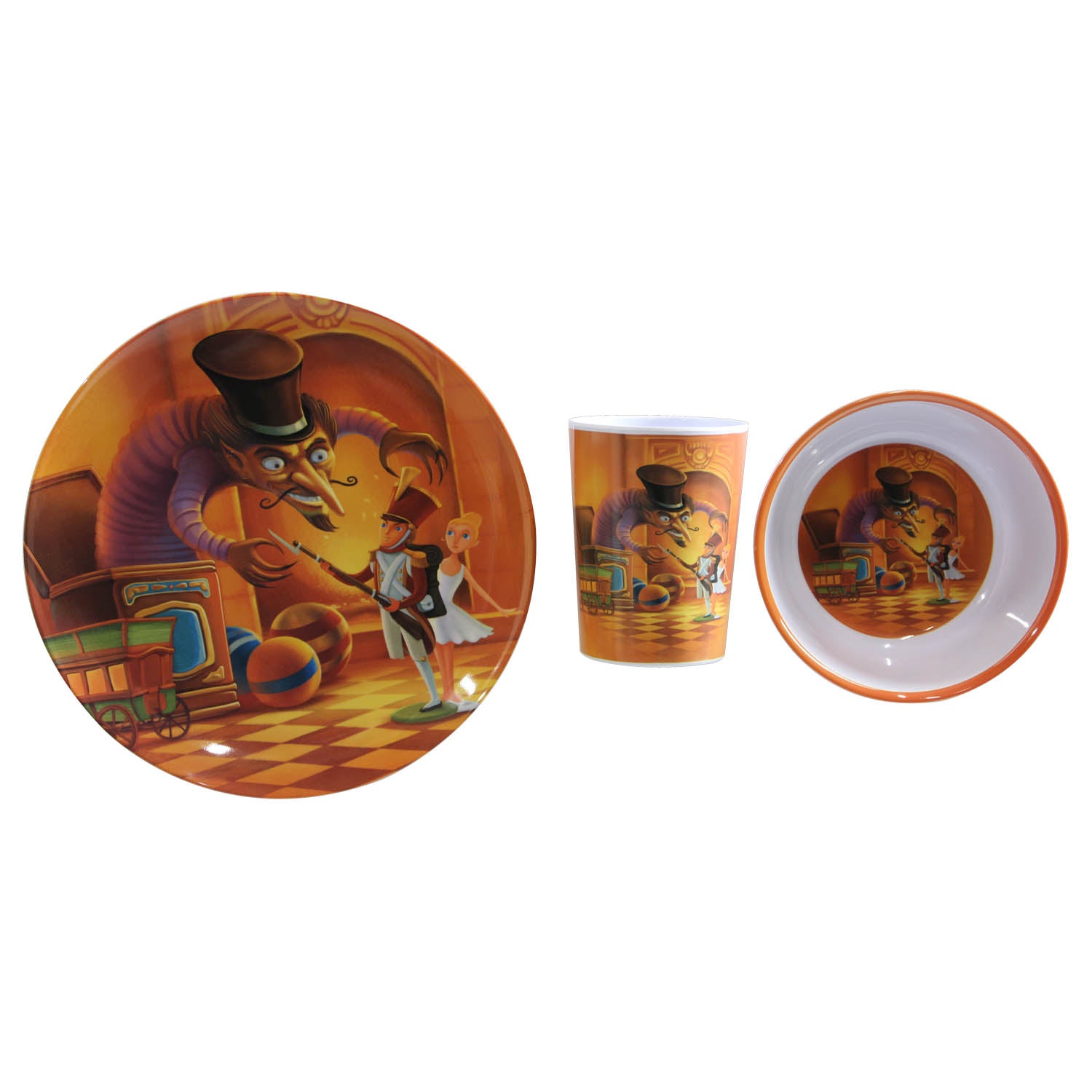 Nutcracker Story 3-Piece Kids Melamine Tableware Set