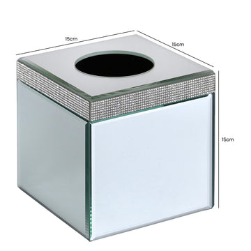 Glitz Mirror Cube Tissue Box