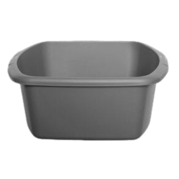 9L Washing Up Bowl For Kitchen Plastic Rectangular Grey