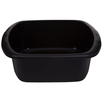 9L Washing Up Bowl For Kitchen Plastic Rectangular Black