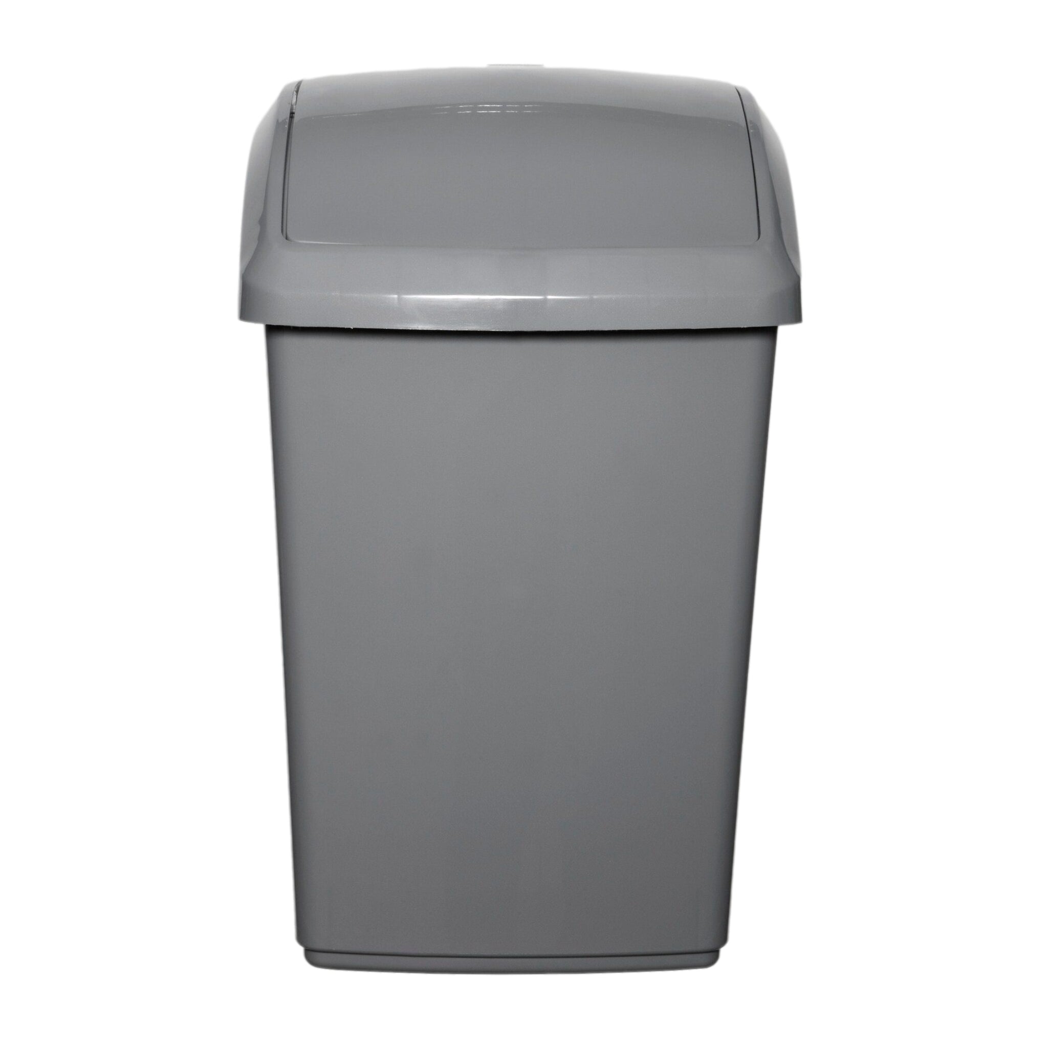 50L Swing Top Bin Waste Plastic Grey