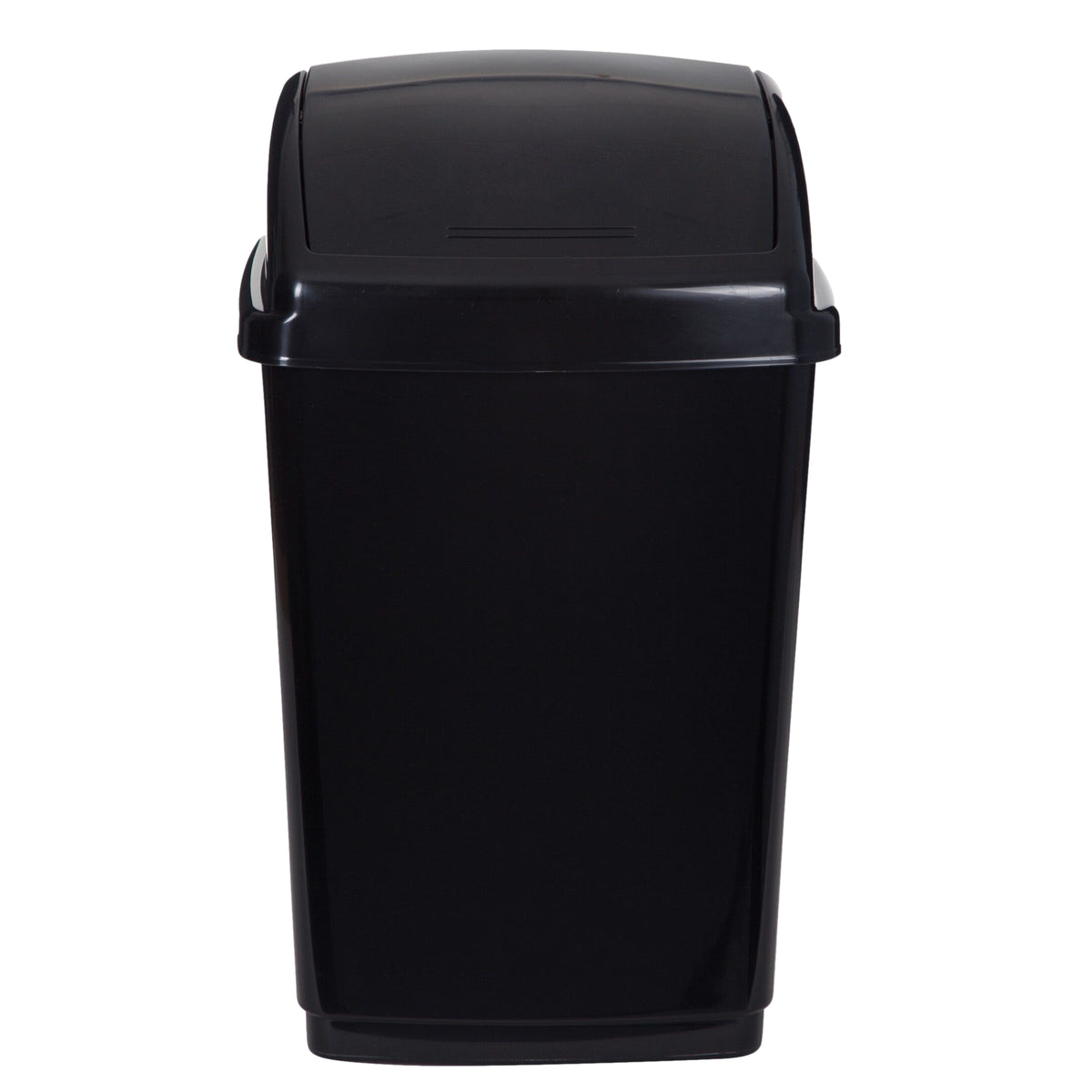 50L Swing Top Bin Waste Plastic Black