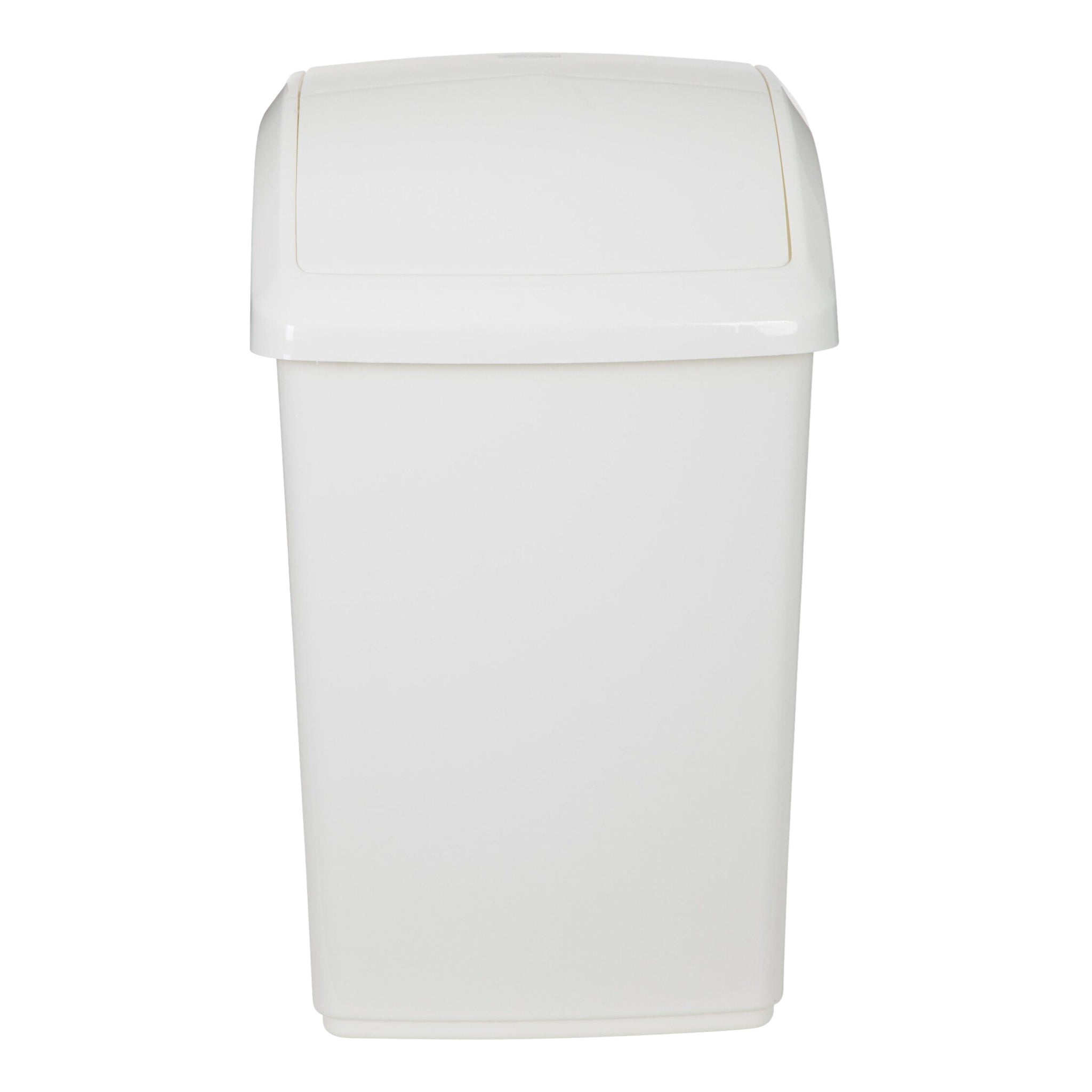 50L Swing Top Bin Waste Plastic Cream