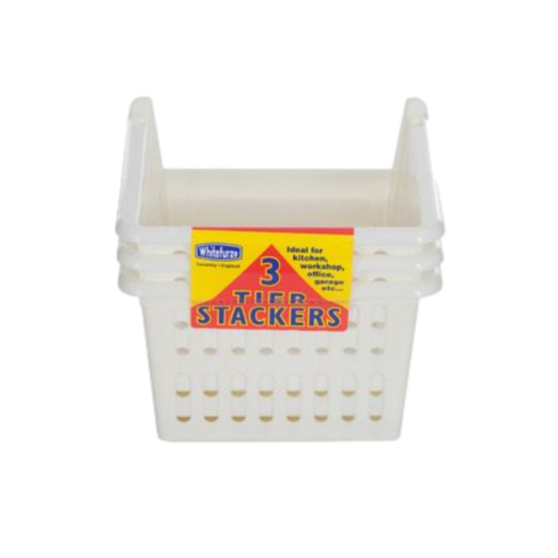 3Tier Stackable Fruit Vegetable Basket Plastic Cream