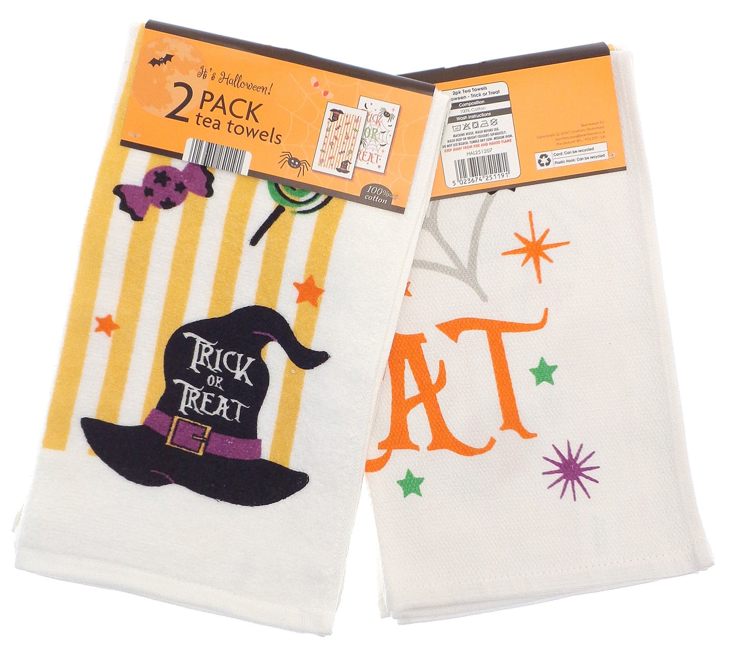 2pk Halloween Kitchen Tea Towel - Multi