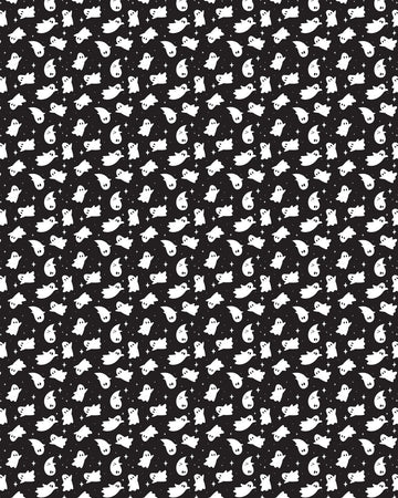 Halloween Ghost Fleece Blanket Throw - Black & White
