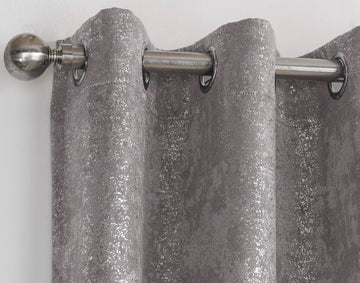 183cm Silver Grey  Sparkle Glitter Halo Curtains