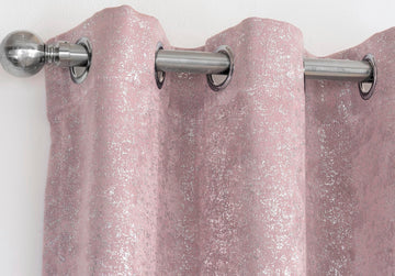 183cm Blush Pink Sparkle Glitter Halo Curtains