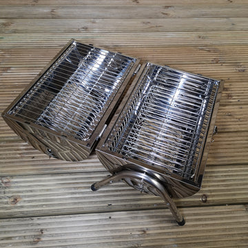 Portable Stainless Steel Barrel BBQ Grill With Handle