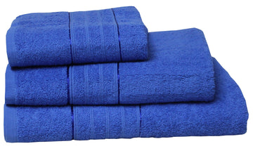 3Pcs Blue Egyptian Hand Towel + Bath Towel