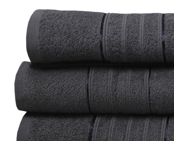 3Pcs Charcoal Egyptian Hand Towel + Bath Towel
