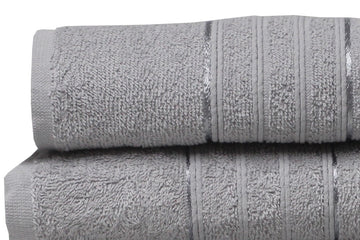 8Pcs Silver Grey Egyptian Hand + Bath Towel + Bath Sheet