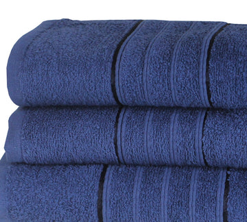 Navy Blue Luxury Designer 100% Cotton Egyptian Bath Towel