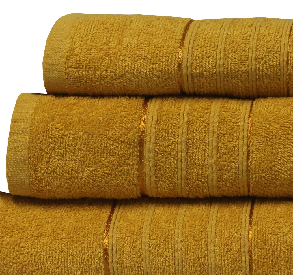 Ochre Mustard Yellow Luxury Designer Egyptian Bath Sheet
