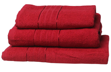 2Pcs Red Egyptian Hand Towel + Bath Towel