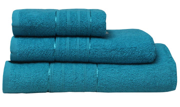 3Pcs Teal Egyptian Hand Towel + Bath Towel