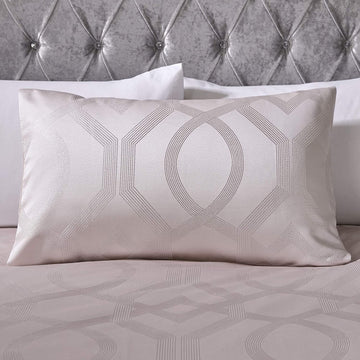 By Caprice Harlow Geometric Duvet Cover Set, Blush, Double