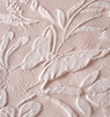 Countryside Floral Butterfly Jacquard Duvet Cover Set, Double, Blush Pink