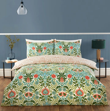 Heritage Floral Duvet Cover Set, Double, Green