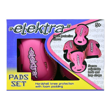 Pink Knee Elbow Sports Protective Gear Set