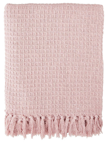 Honeycomb 50x60" Blush Pink Sofa Throw