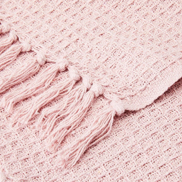 Honeycomb 50x60" Blush Pink Sofa Throw