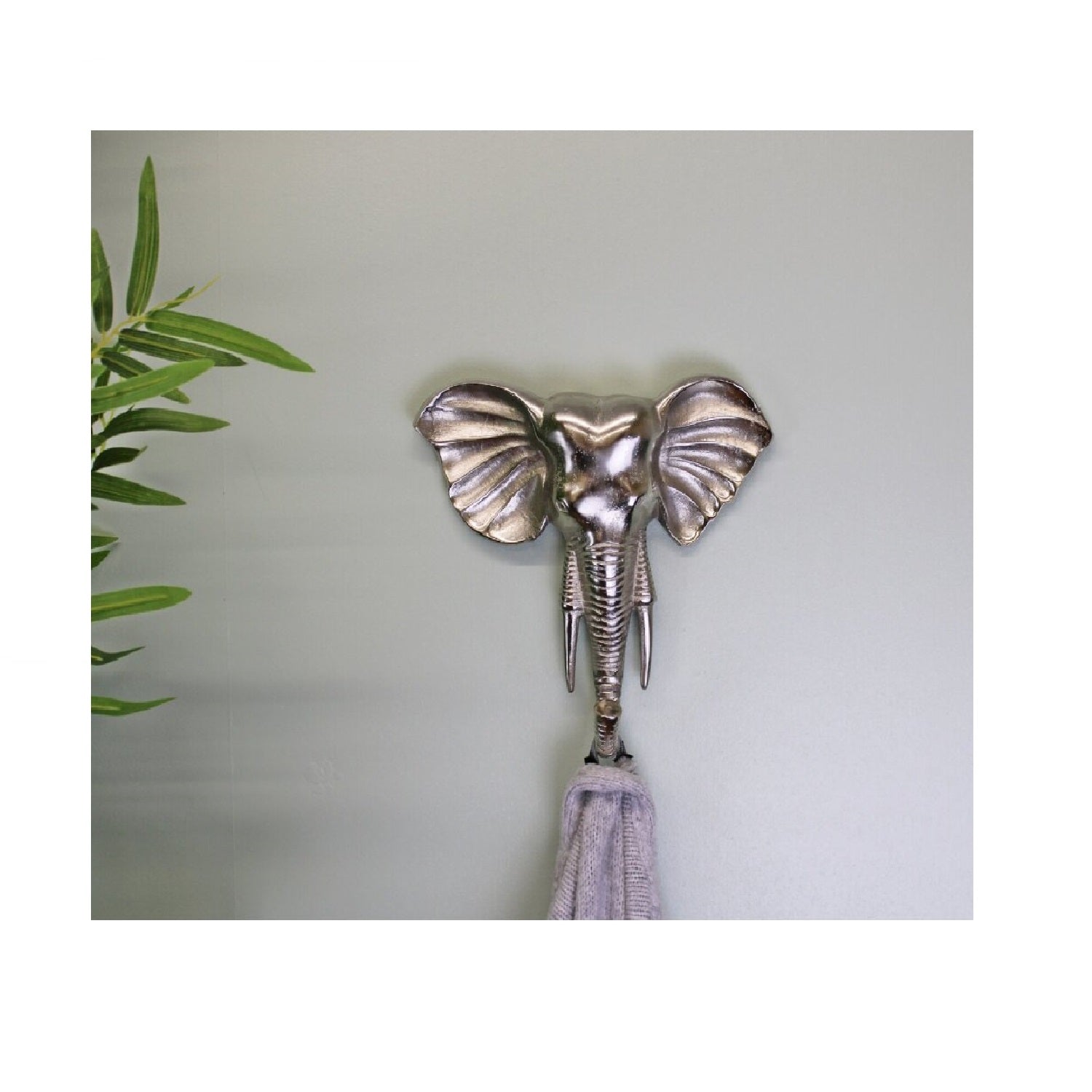 Silver Elephant Wall Mounted Hanger