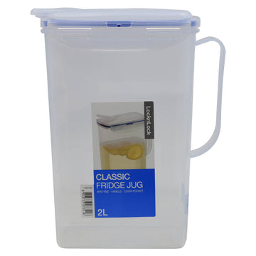 Lock & Lock 2L Classic Fridge Door Jug Beverage Juice Water Pitcher Freezer Safe