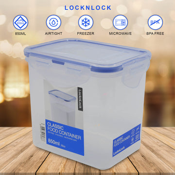 LockNLock 850ml Microwaveable Rectangular Airtight Food Storage Container