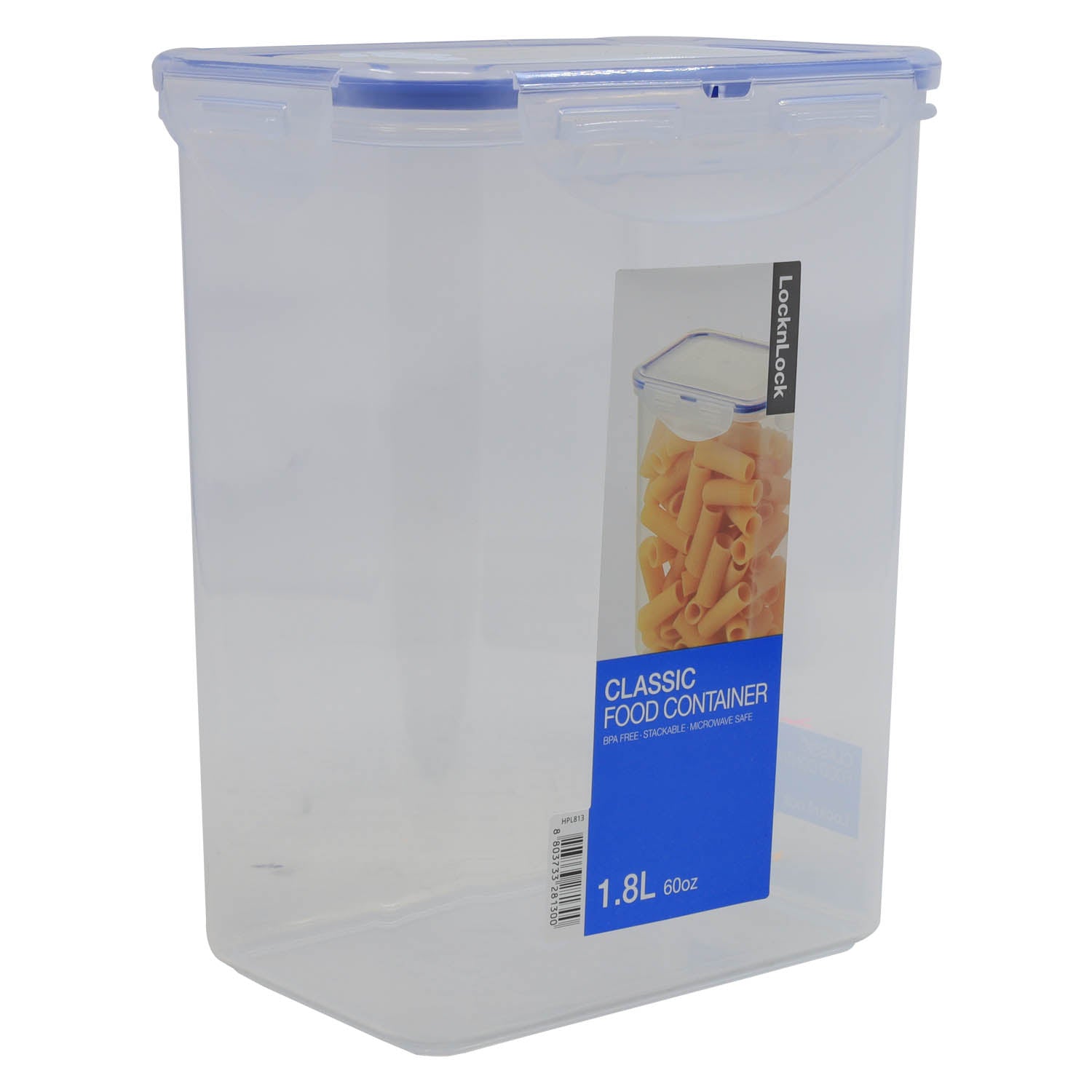 Lock & Lock 1.8L Food Storage Container Tall Rectangular Airtight Stackable