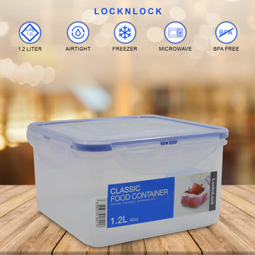 LockNLock 1.2L Square Food Storage Airtight Container