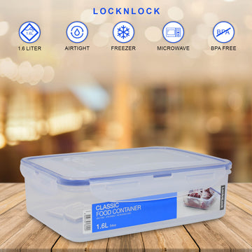 LockNLock 1.6l Stackable Rectangular Airtight Food Storage Container