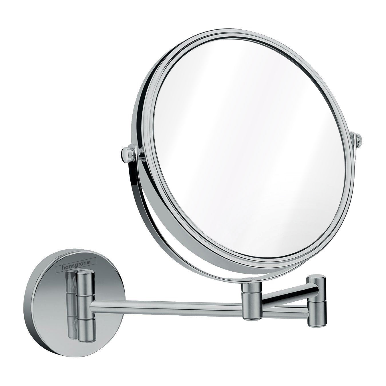 Hansgrohe Round Wall Mounted Chrome Swivel Mirror