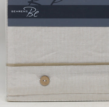 100% Cotton Striped Duvet Cover Set, Double, Natural