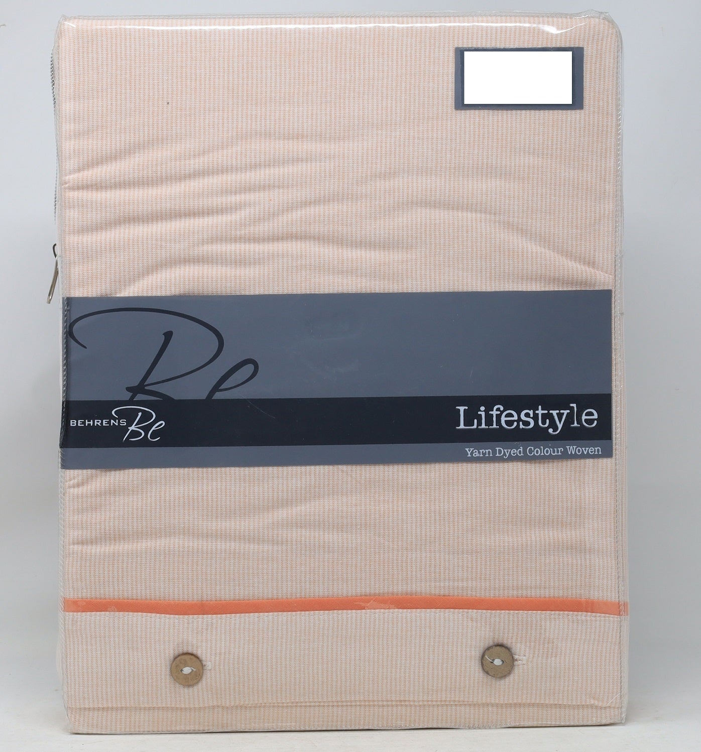 100% Cotton Striped Duvet Cover Set, King, Peach