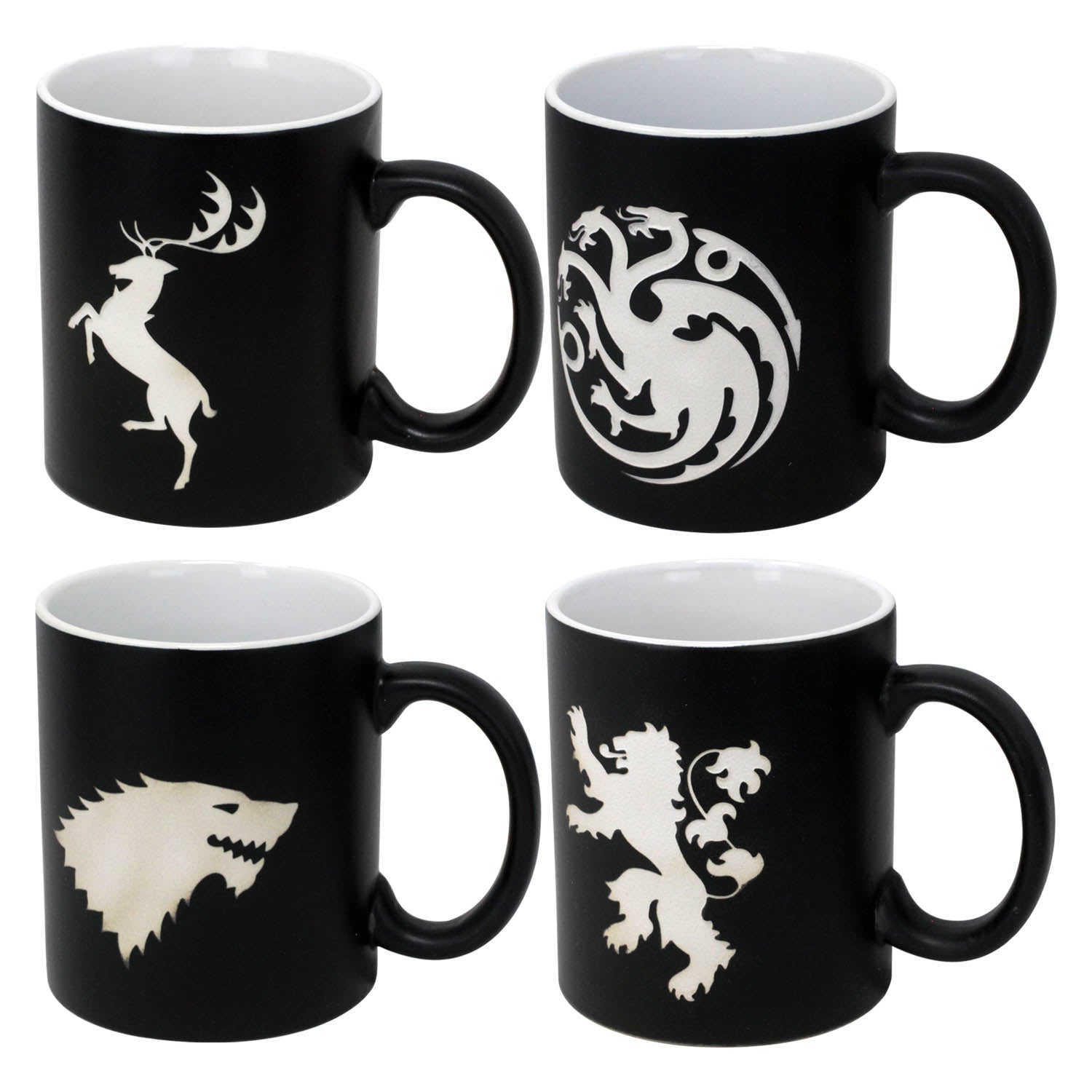 Game of Thrones Mug Coffee Cups Laser Engraved Set of 4