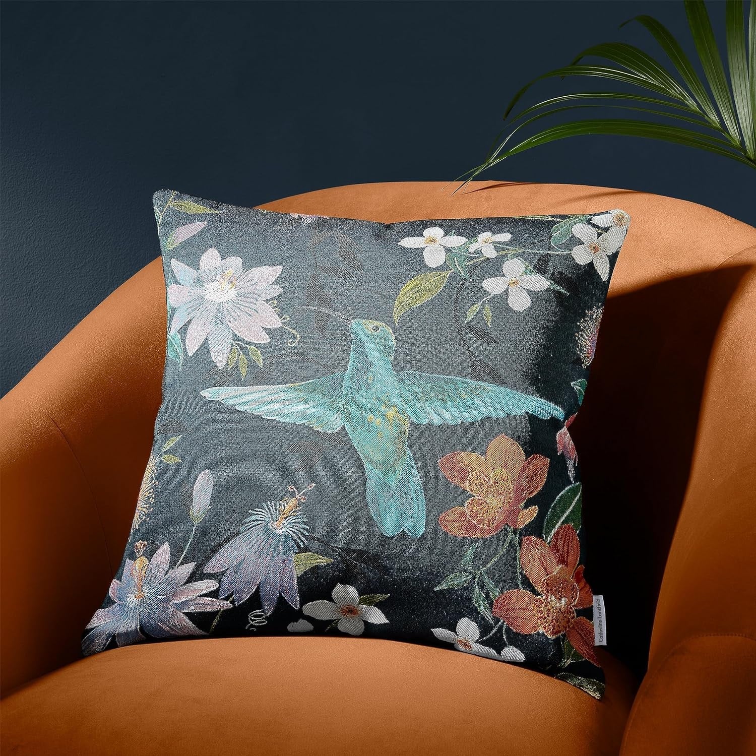 Catherine Lansfield Hummingbird Garden Cushion Cover Navy